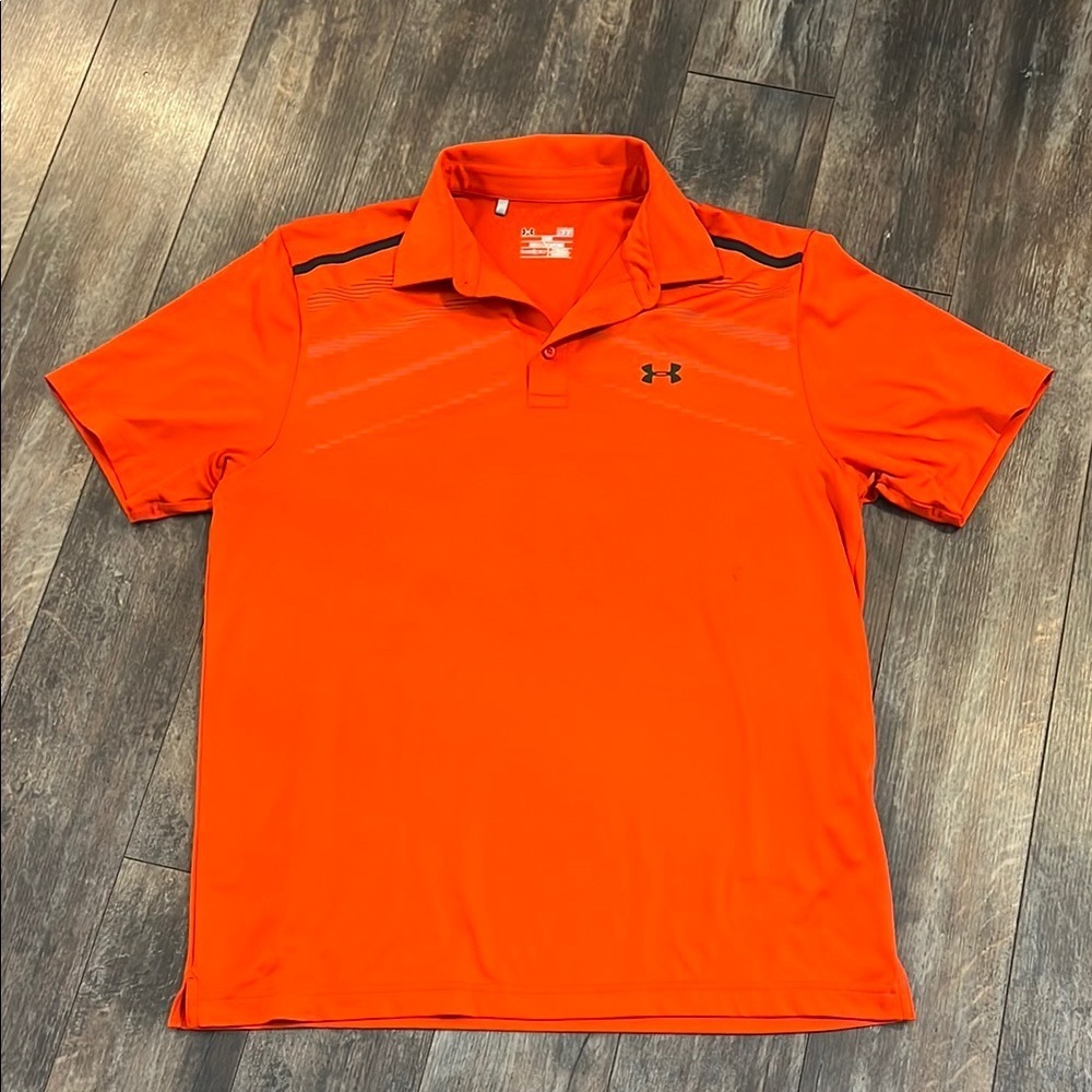 Under Armour Orange Polo Shirt LG